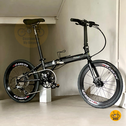 风行钢架 KCD2018 Fnhon Storm 22寸折叠自行车 消光黑 禧玛诺9速 轻量化