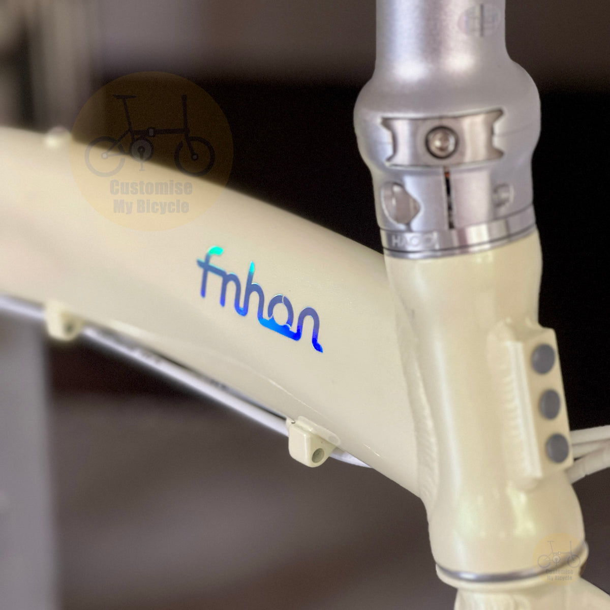 Fnhon Tornado 22" Beige folding bike with Mechanical wired disc brake