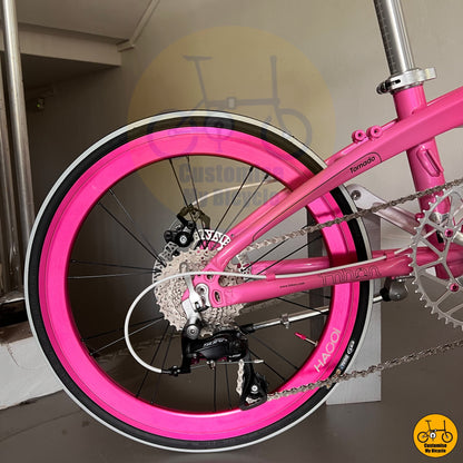 Best Pink Folding Bicycle – Perfect for MRT & Bus-Friendly Rides

