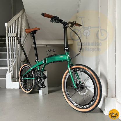 Fnhon Tornado 20-inch City Folding Bicycle – Shimano Tiagra 10 Speed, MT200 Brakes, Save the Earth Style
