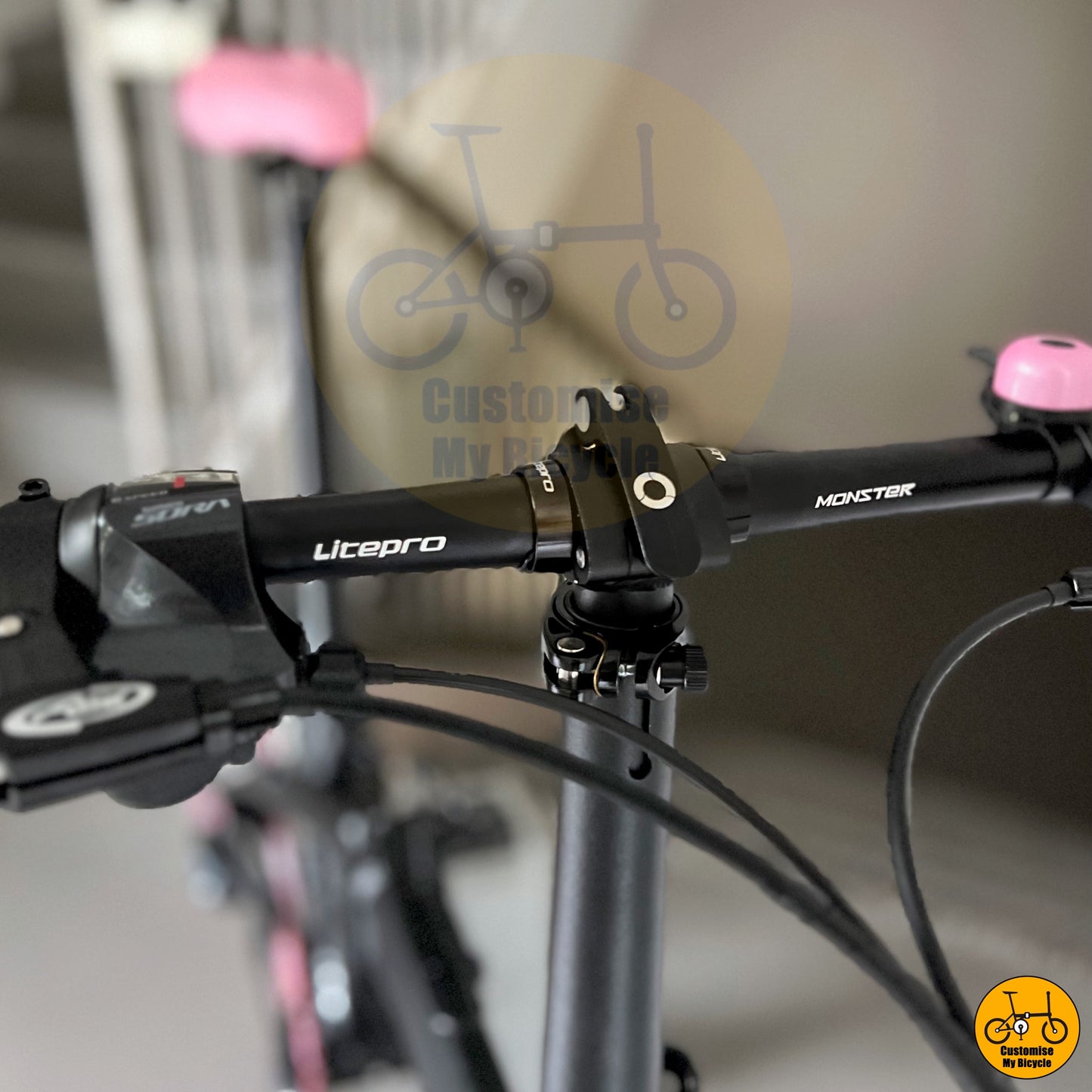 Litepro Monster Bar on Portable Folding Bike for City Travel – Feminine & Fun
