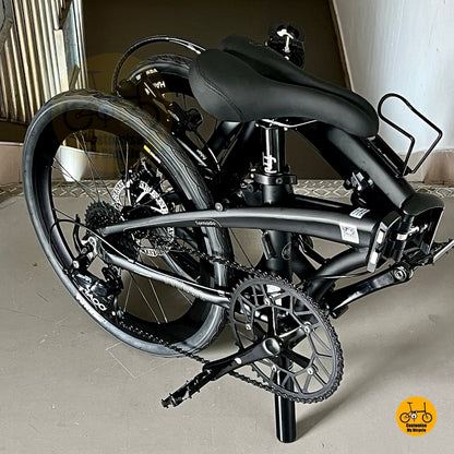 Basikal Lipat Fnhon Tornado 22 Inci Warna Hitam Matte Dengan Gear Shimano Dan Rangka Aluminium
