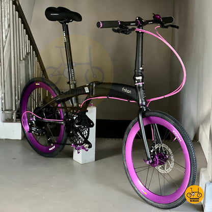 Fnhon Tornado 22" • Shimano 9s • Matte Black + Purple