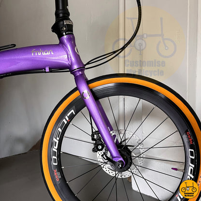 Premium Foldable Bicycle – Smooth Ride with Tan Wall Tyres
