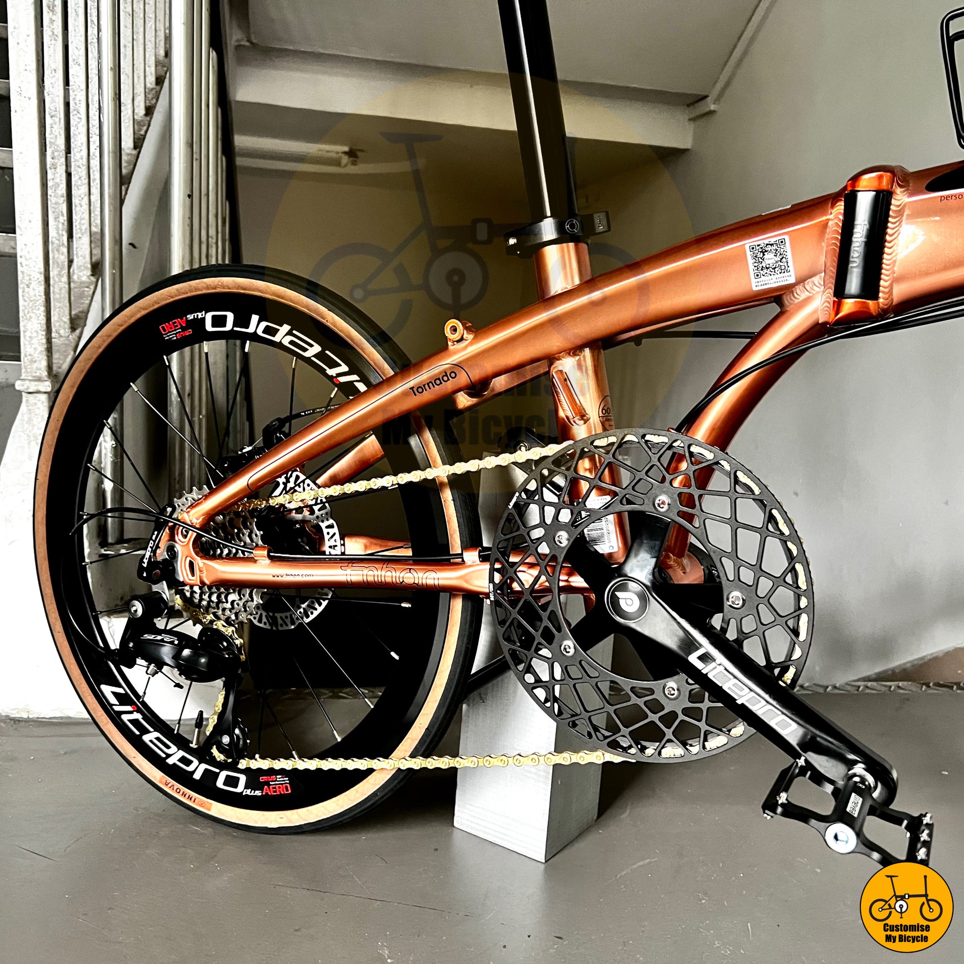 Premium Fnhon Tornado 22-Inch Foldie – Innova Pro Brown Wall Tyres for Smooth Rides
