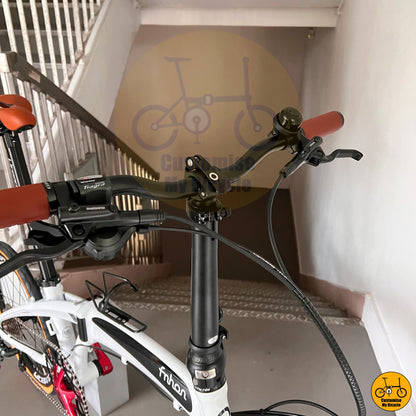 Riser Handle Bar on Portable & Durable Folding Bicycle – Ideal for Long Rides
