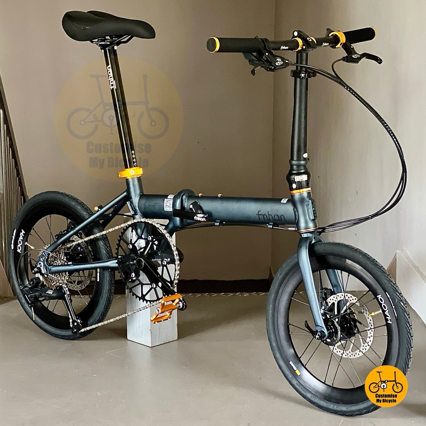 Fnhon foldable bicycle in unique new matte colour  
