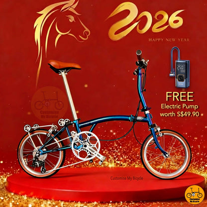 🔥CNY Promo🔥 Crius Trifold 18” • Shimano 10s • Chameleon Blue