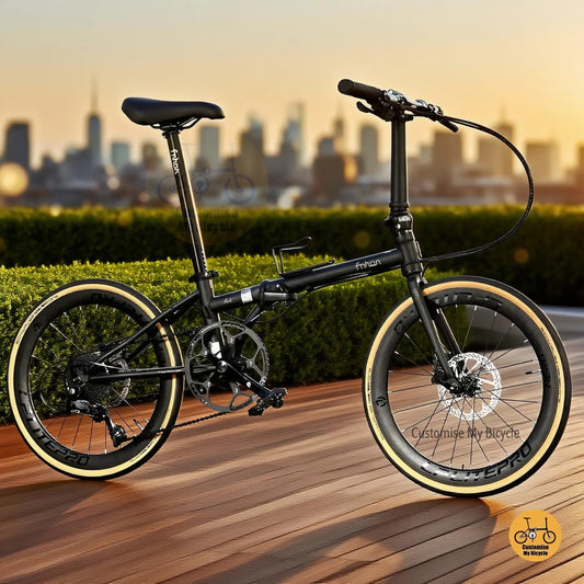 Fnhon Gale 22 inch folding bike Shimano 9s Matte Black durable foldie Singapore
