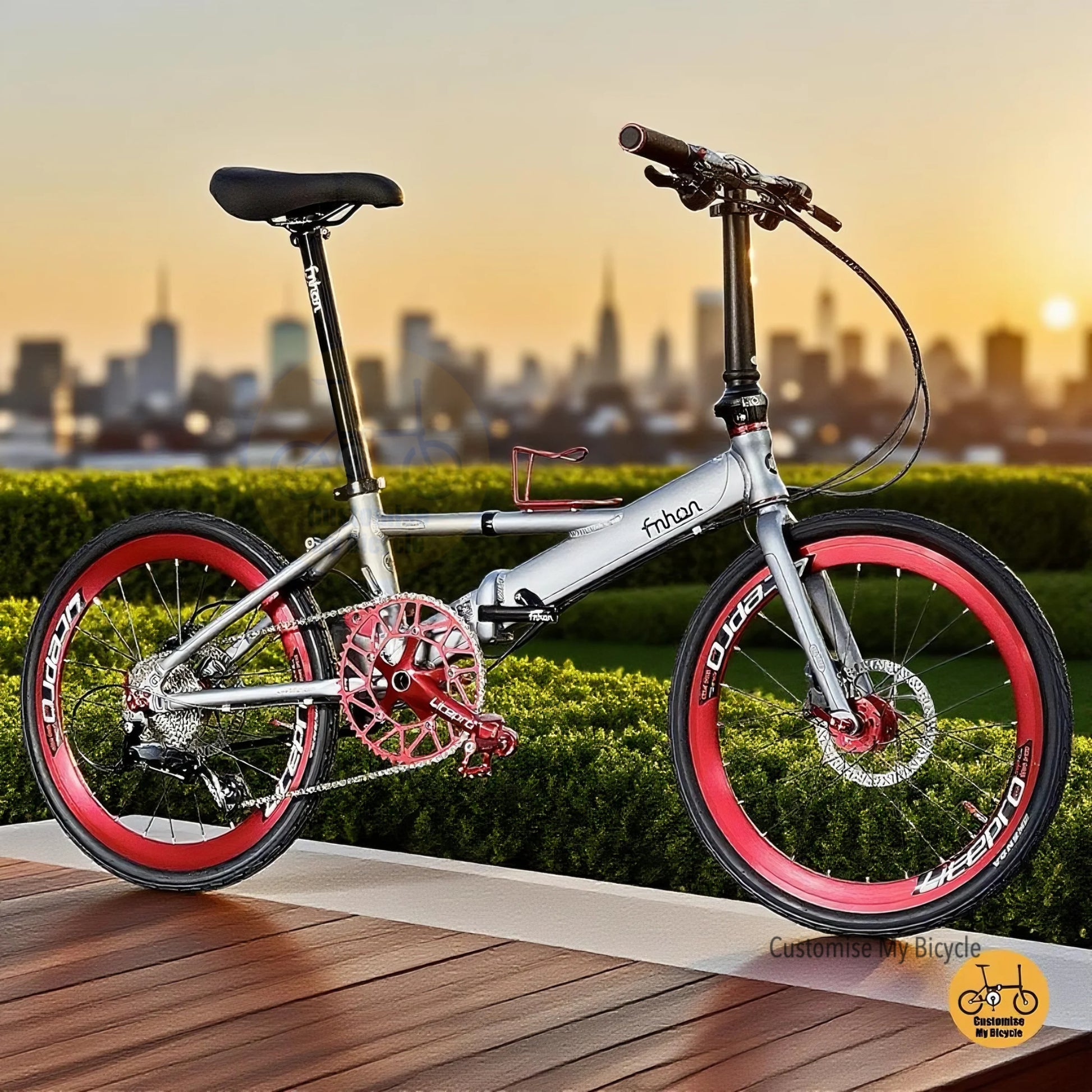 Fnhon Monsoon 22 inch folding bicycle with Shimano 9 speed and aero wheels
