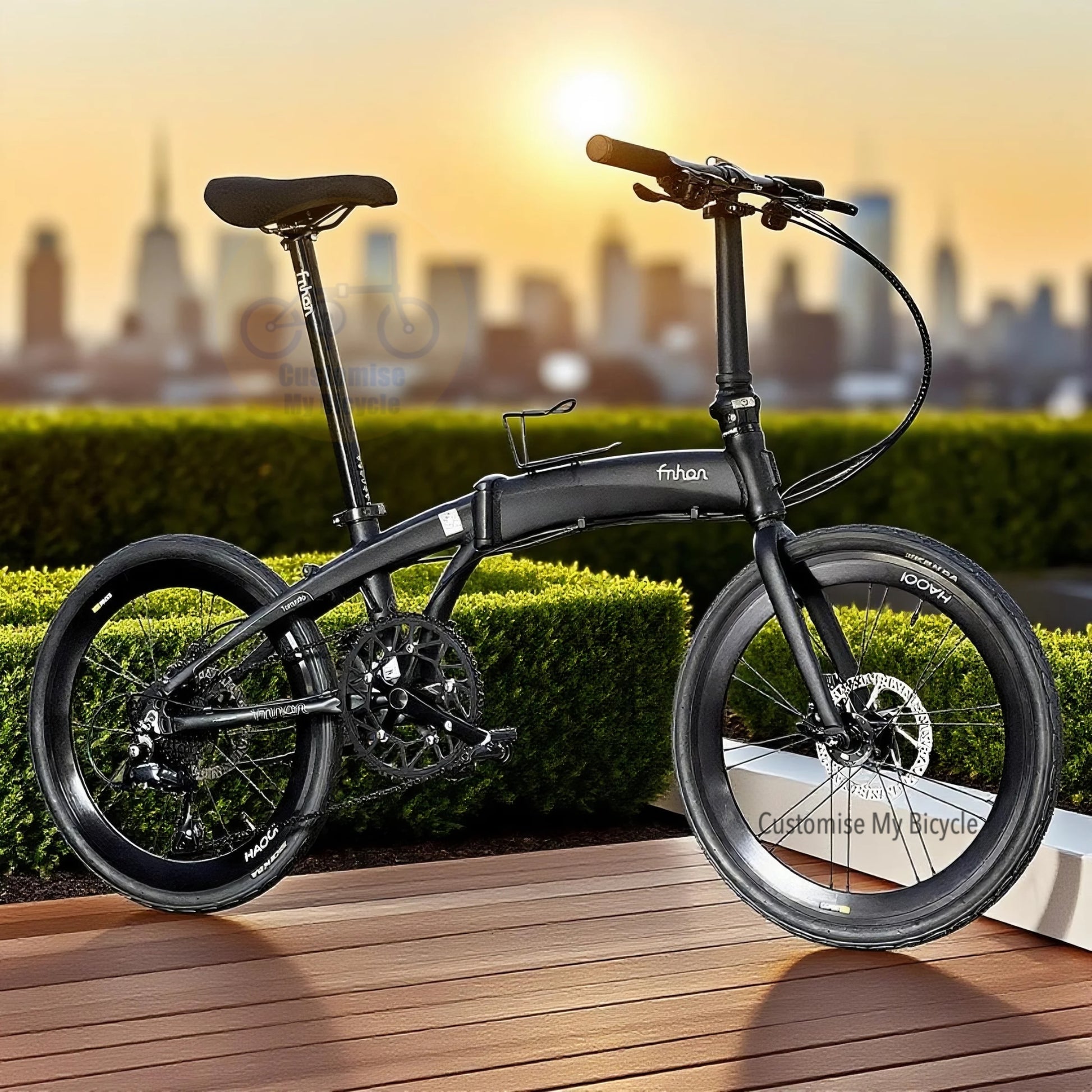 Fnhon Tornado 22” Batman Black – Sleek & Powerful Folding Bike

