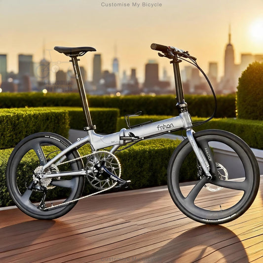 Folding Bike Fnhon Blast 22 Inch Shimano 9 Speed Hydraulic Disc Brake Carbon Ultra Trispokes Wheels MAXXIS Tyres Lightweight Custom Folding Bicycle