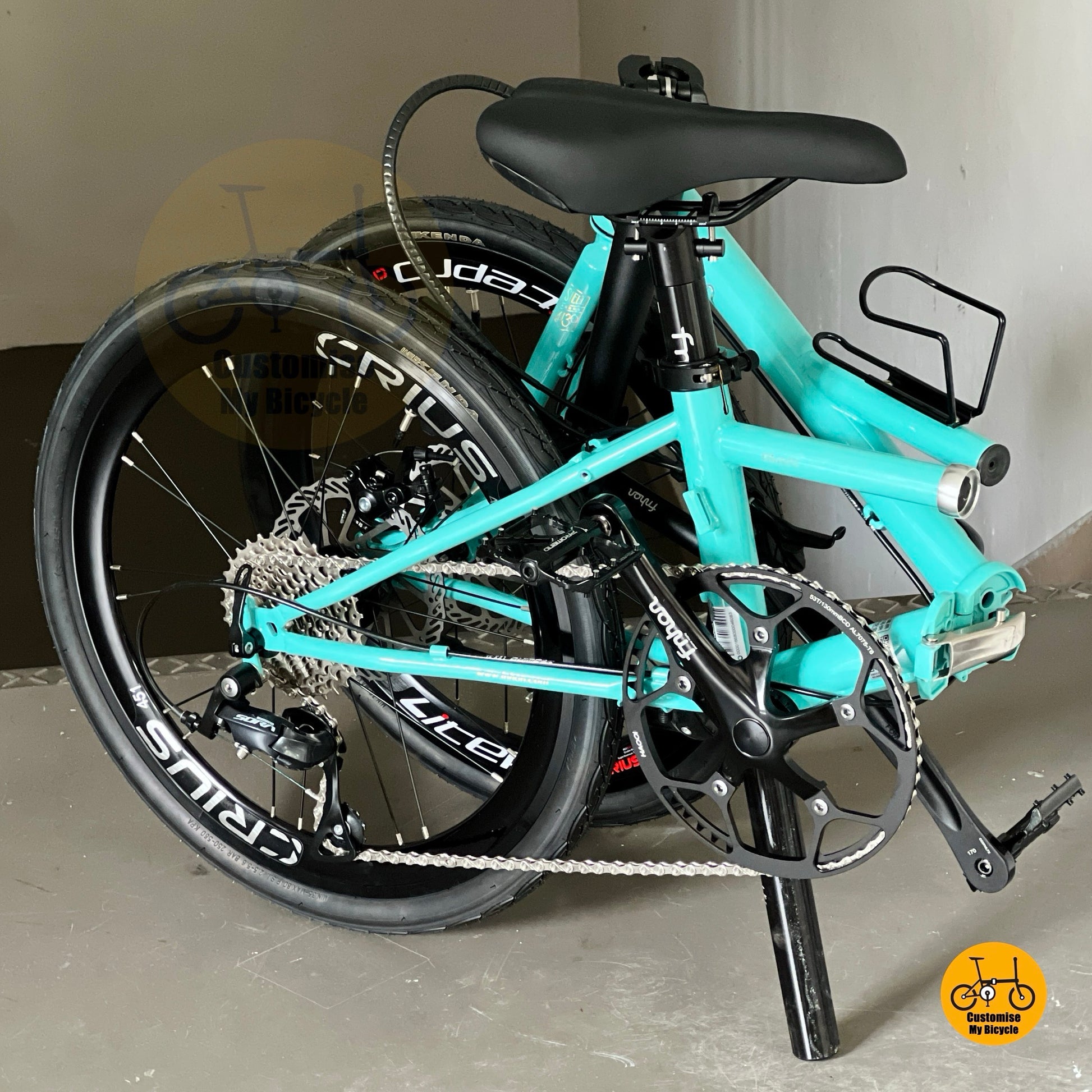 Fnhon Thunderstorm folding bike fully folded compact mrt friendly foldable bicycle