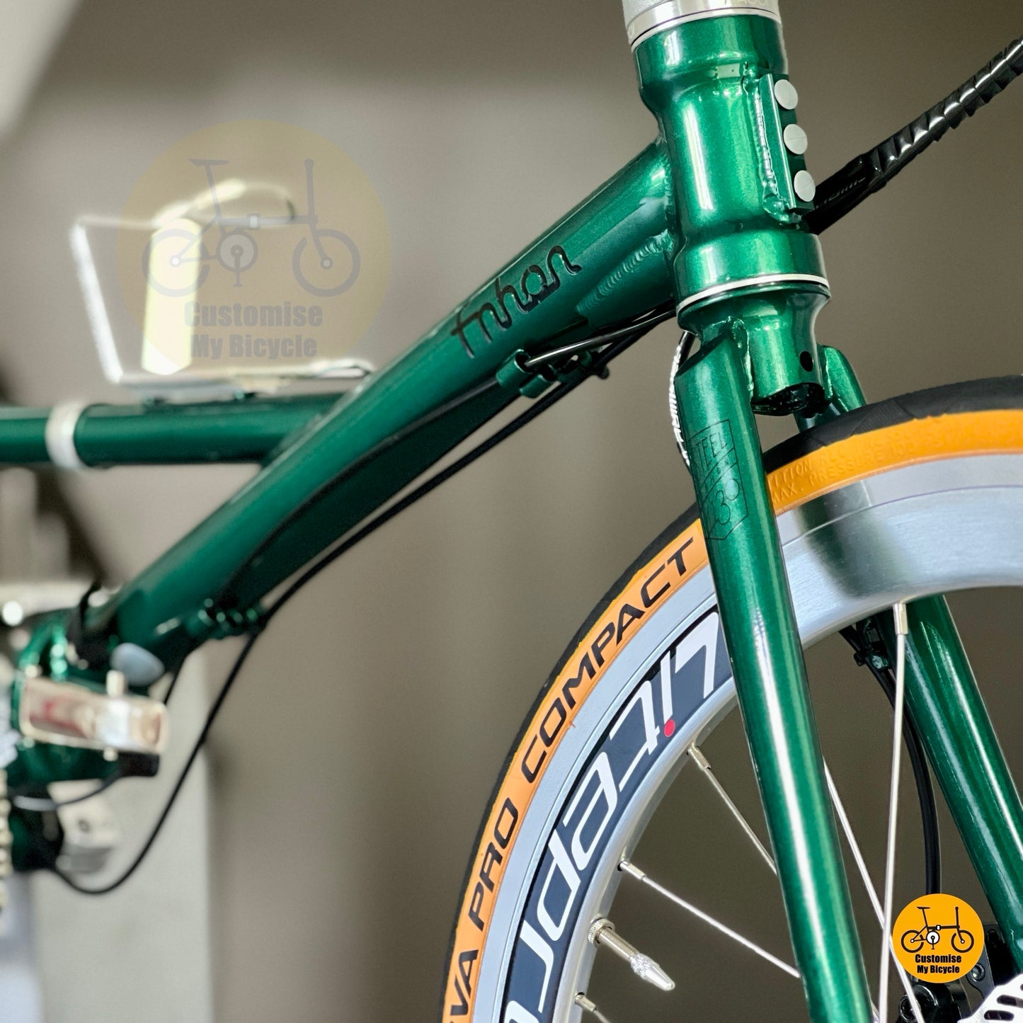 风行 Thunderstorm 22寸 翡翠绿 禧玛诺9速 折叠自行车 铬钼钢车架 大轮径城市通勤折叠车