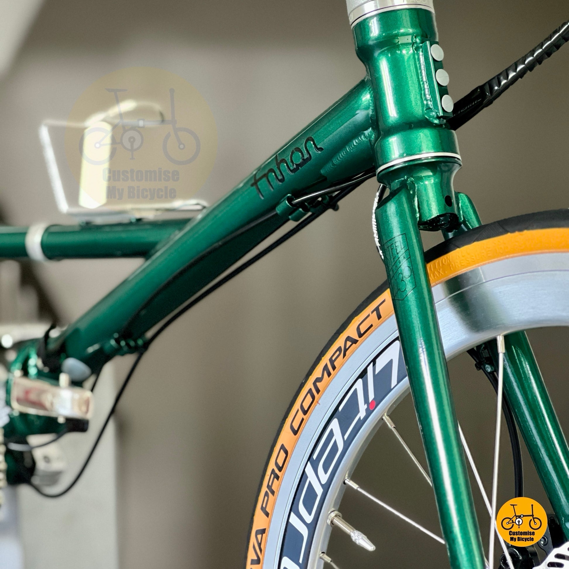 风行 Thunderstorm 22寸 翡翠绿 禧玛诺9速 折叠自行车 铬钼钢车架 大轮径城市通勤折叠车