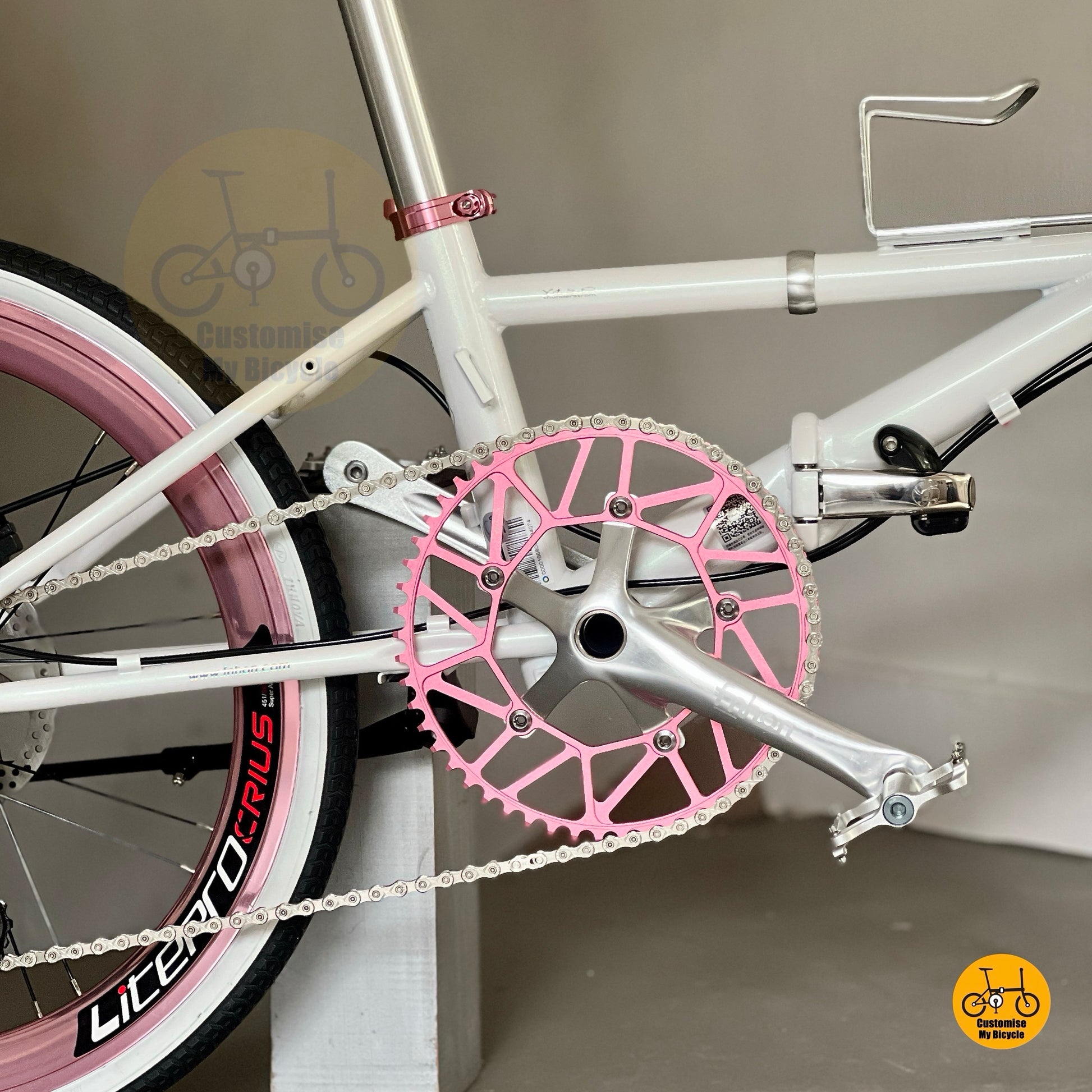 Fnhon Thunderstorm Litepro hollowtech crankset close up
