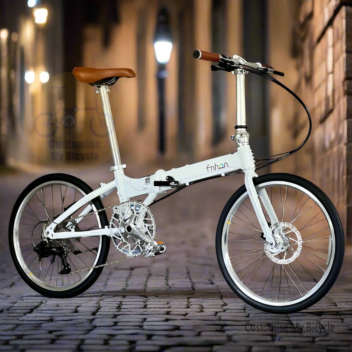 Fnhon Blast 22-inch Snow White folding bike with LTwoo 9s groupset and Kenda all-terrain tyres
